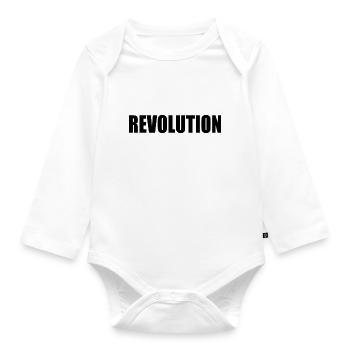 Revolution - Body Bébé bio manches longues - blanc - Devant