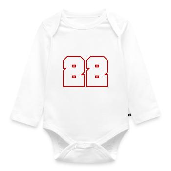 22 Number number - Organic Longsleeve Baby Bodysuit - white - Front