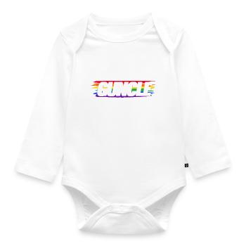 Guncle LGBTQ Gay Uncle Gift - Organic Longsleeve Baby Bodysuit - white - Front
