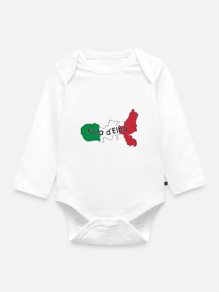 Elba - Baby Bio-Langarm-Body - Weiß