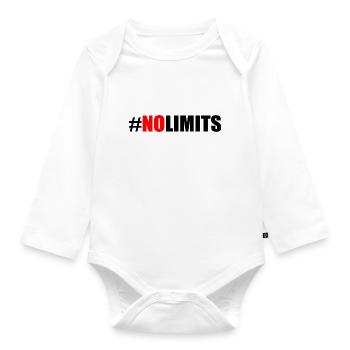 No limits - Organic Longsleeve Baby Bodysuit - white - Front