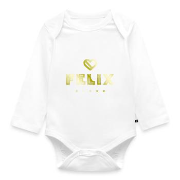 Felix Herz - Organic Longsleeve Baby Bodysuit - white - Front