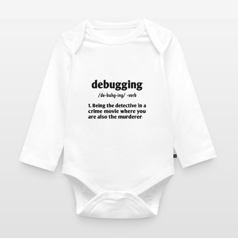 Debugging Noun Definition Coder Programmer Compute Baby Bio-Langarm-Body