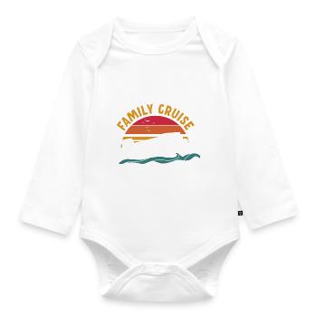 Family Cruise - Organic Longsleeve Baby Bodysuit - white - Front