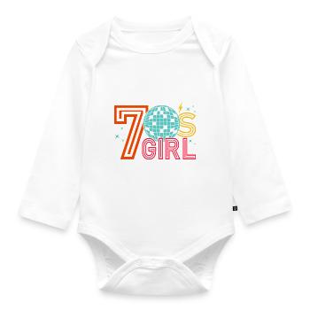 70s Fille 70s Fille Hippie - Body Bébé bio manches longues - blanc - Devant