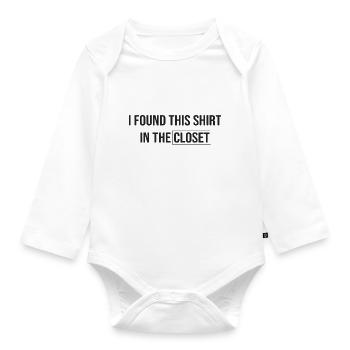 I found this shirt in the closet - Organic Longsleeve Baby Bodysuit - white - Front
