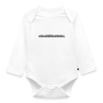 floor line painted grey shiny jagged - Organic Longsleeve Baby Bodysuit - white - Front