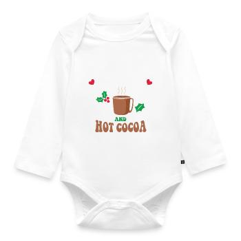 Christmas Santa Claus Gifts - Organic Longsleeve Baby Bodysuit - white - Front