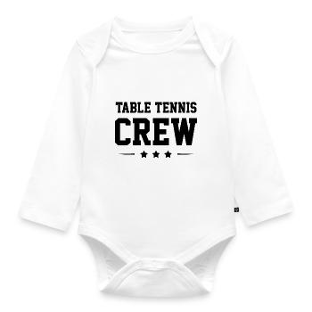 Table Tennis Crew - Baby Bio-Langarm-Body - Weiß - Vorne