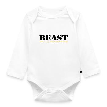 Beast everything black - Baby Bio-Langarm-Body - Weiß - Vorne