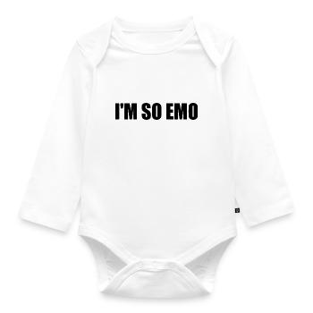 Im so emo - Baby Bio-Langarm-Body - Weiß - Vorne