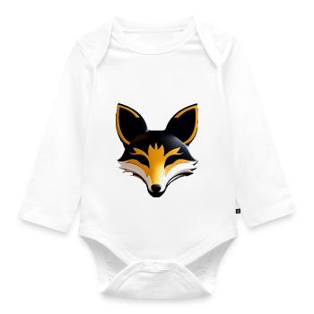 Fennec logo - Organic Longsleeve Baby Bodysuit - white - Front