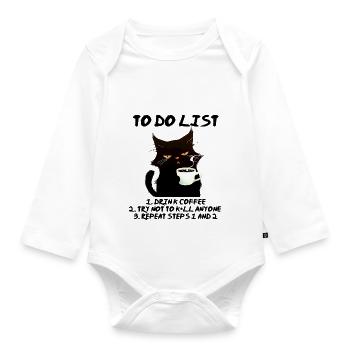 To do List - Organic Longsleeve Baby Bodysuit - white - Front