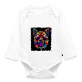 beagle lover gift dog friendly lover birthday - Organic Longsleeve Baby Bodysuit - white - Front