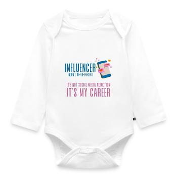 Influencer, It's Not Social Media Addiction 4 - Baby Bio-Langarm-Body - Weiß - Vorne