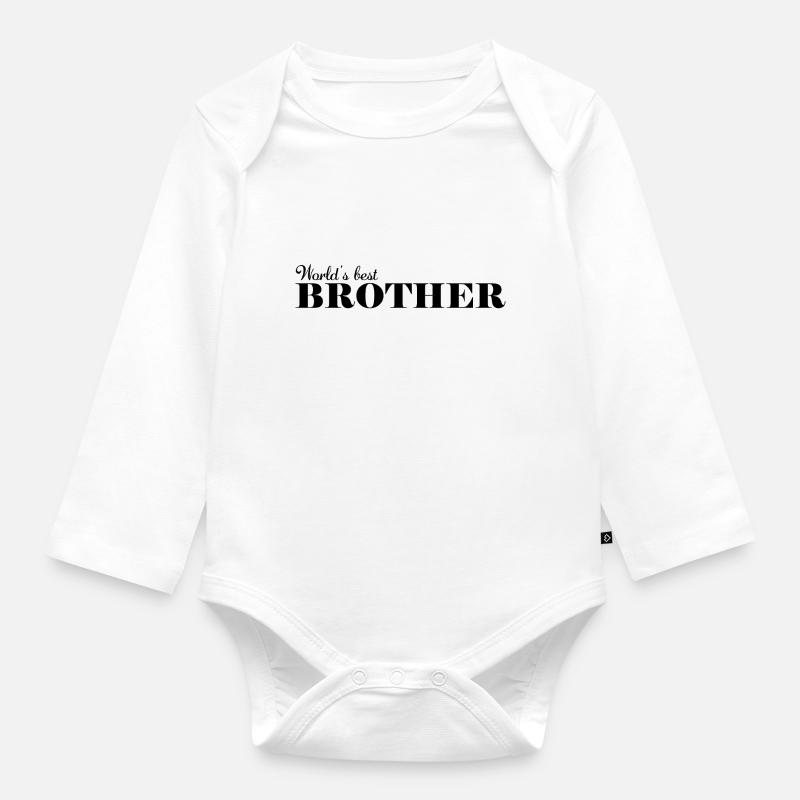 Bester Bruder der Welt - Baby Bio-Langarm-Body - Weiß