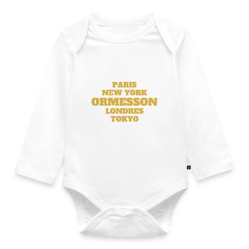 Ormesson Style - Unique streets, unique style. - Body Bébé bio manches longues - blanc - Devant