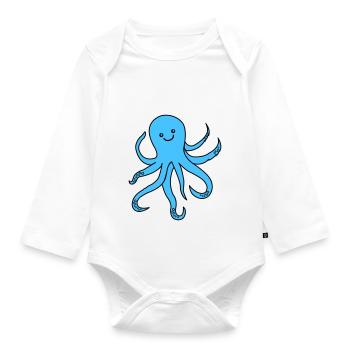 Octopus Octopus - Organic Longsleeve Baby Bodysuit - white - Front