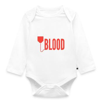 I Donate Blood Spenderrekrutierungsbeauftragter - Baby Bio-Langarm-Body - Weiß - Vorne