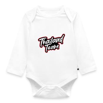 Thailand Team - Organic Longsleeve Baby Bodysuit - white - Front