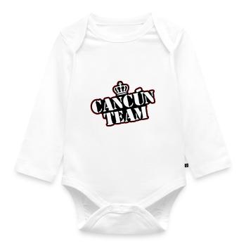 Cancun Team - Organic Longsleeve Baby Bodysuit - white - Front