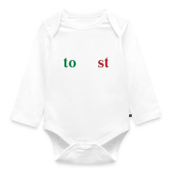 Italy Tourist Gift Idea Italian Flag - Organic Longsleeve Baby Bodysuit - white - Front