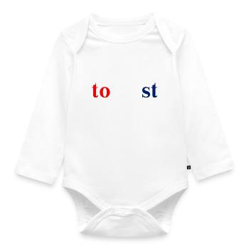 Croatian tourist gift idea Croatia - Organic Longsleeve Baby Bodysuit - white - Front