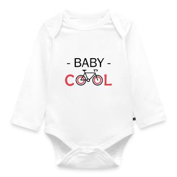 Vélo baby cool père et fils cycliste vélo - Body Bébé bio manches longues - blanc - Devant