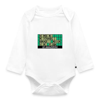 The Wheel of Fortune - Organic Longsleeve Baby Bodysuit - white - Front