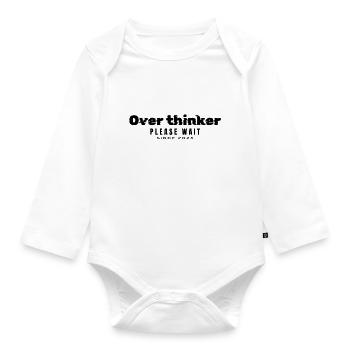 Over thinker - Organic Longsleeve Baby Bodysuit - white - Front