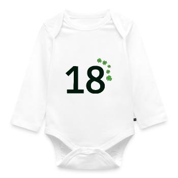 18 - Organic Longsleeve Baby Bodysuit - white - Front
