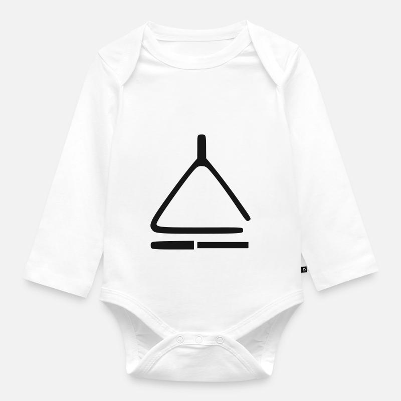 Triangle - Body Bébé bio manches longues - blanc