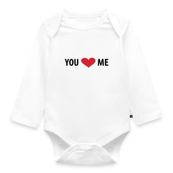 You love Me - Baby Bio-Langarm-Body - Weiß - Vorne