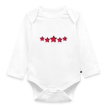 sterne - Baby Bio-Langarm-Body - Weiß - Vorne