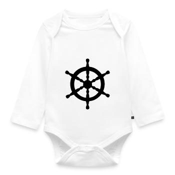 Wasser Rad - Baby Bio-Langarm-Body - Weiß - Vorne