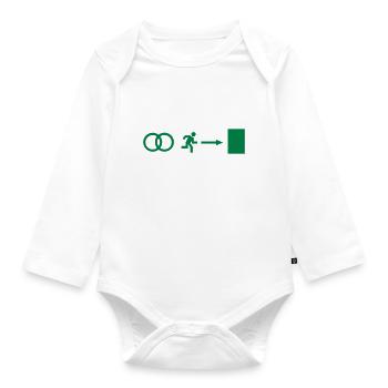 Hochzeit - Junggeselle - Baby Bio-Langarm-Body - Weiß - Vorne