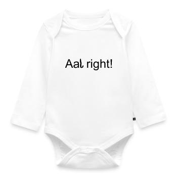 Aal right - Baby Bio-Langarm-Body - Weiß - Vorne