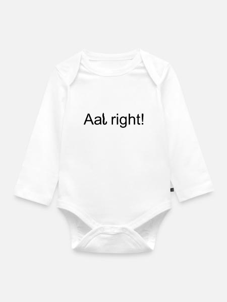 Aal right - Baby Bio-Langarm-Body - Weiß