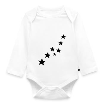 sterne - Baby Bio-Langarm-Body - Weiß - Vorne