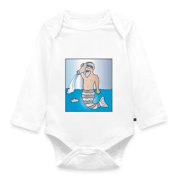 Aquarius | Star sign Birthday Astrology - Organic Longsleeve Baby Bodysuit - white - Front