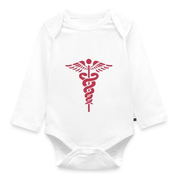 Doc - Organic Longsleeve Baby Bodysuit - white - Front