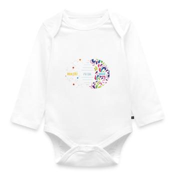 Physik Wie Magie Nur Real Geschenk - Baby Bio-Langarm-Body - Weiß - Vorne