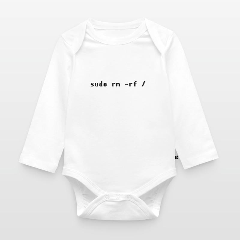 Funny Linux Admin Design Organic Longsleeve Baby Bodysuit