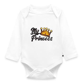 my princess - Organic Longsleeve Baby Bodysuit - white - Front