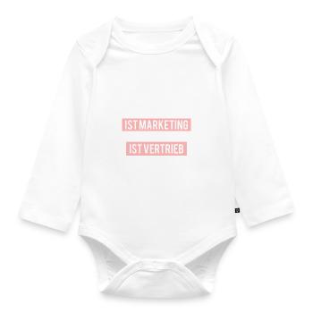 Marketing Vertrieb Spruch Lustig Ironisch - Baby Bio-Langarm-Body - Weiß - Vorne