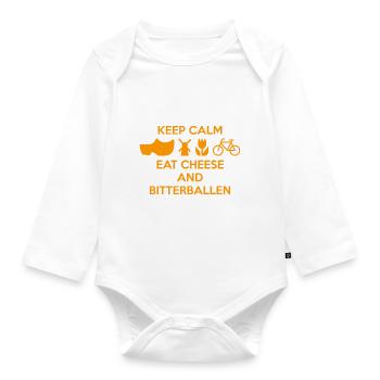 AVM - GARDER CALME - FROMAGE ET BALLERBALLS O - Body Bébé bio manches longues - blanc - Devant