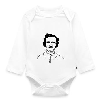 Edgar Allan Poe - Baby Bio-Langarm-Body - Weiß - Vorne
