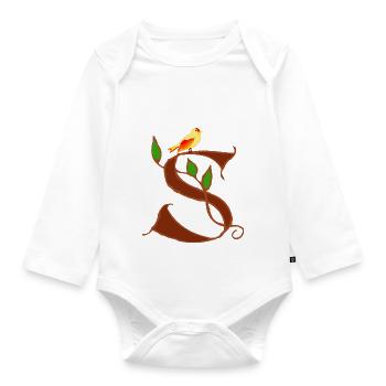 canary s - Organic Longsleeve Baby Bodysuit - white - Front