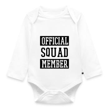 Squad Member - Baby Bio-Langarm-Body - Weiß - Vorne