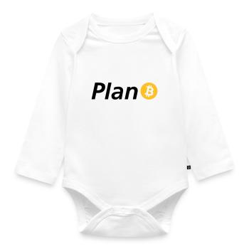 plan B - Organic Longsleeve Baby Bodysuit - white - Front